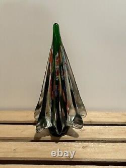 Vintage Murano Millefiori Handblown Glass Christmas Tree 9