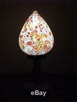 Vintage Murano Millefiori Italian Art Glass Lamp. Perfect Condition
