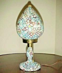 Vintage Murano Millefiori Italian Art Glass Lamp. Perfect, Excellent Condition