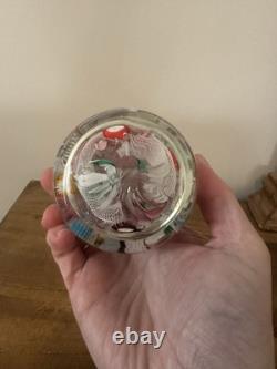 Vintage Murano Millefiori Latticino Art Glass Paperweight 2.5t 2.5w