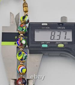Vintage Murano Millefiori Moretti Venetian Glass Graduated Necklace 1970's