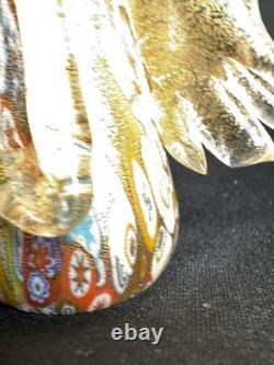 Vintage Murano Millefiori Murrina Gold Aventurine Art Glass Angel Figurine