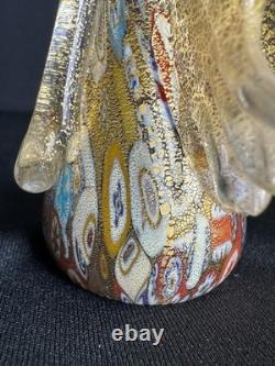 Vintage Murano Millefiori Murrina Gold Aventurine Art Glass Angel Figurine