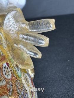 Vintage Murano Millefiori Murrina Gold Aventurine Art Glass Angel Figurine
