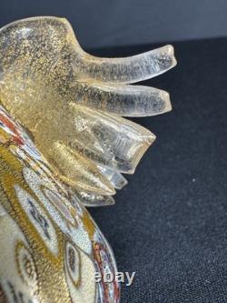 Vintage Murano Millefiori Murrina Gold Aventurine Art Glass Angel Figurine