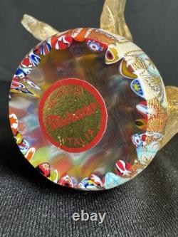 Vintage Murano Millefiori Murrina Gold Aventurine Art Glass Angel Figurine