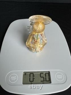 Vintage Murano Millefiori Murrina Gold Aventurine Art Glass Angel Figurine