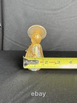 Vintage Murano Millefiori Murrina Gold Aventurine Art Glass Angel Figurine