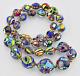 Vintage Murano Moretti Millefiori Venetian Glass Graduated Necklace 1970's