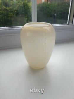 Vintage Murano Opalescent Aventurine Art Glass Vase