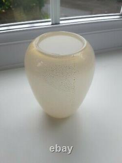 Vintage Murano Opalescent Aventurine Art Glass Vase