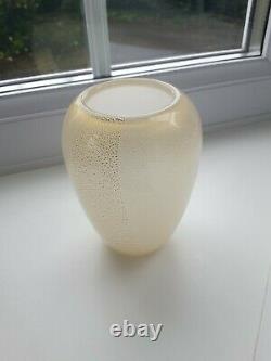 Vintage Murano Opalescent Aventurine Art Glass Vase