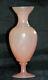 Vintage Murano Pink Opaline Footed Vase 24cm 9.4in 60s 70s MCM Italian Glass