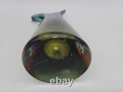 Vintage Murano SOMMERSO Glass VASE MCM Blue Green Amber