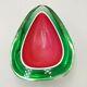 Vintage Murano Seguso Barbini Sommerso Art Glass Geode Mid Century Ashtray XXL