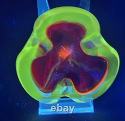 Vintage Murano Sommerso Art Glass Ashtray Dish Glows Amazing 5