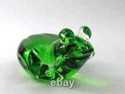 Vintage Murano Sommerso Art Glass Frog Figurine Paperweight