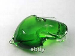 Vintage Murano Sommerso Art Glass Frog Figurine Paperweight