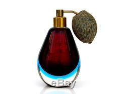 Vintage Murano Sommerso Art Glass Perfume Scent Bottle Flavio Poli Seguso