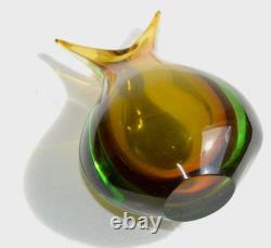 Vintage Murano Sommerso Art Glass Vase Mid-century, Italy Flavio Poli Style
