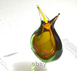 Vintage Murano Sommerso Art Glass Vase Mid-century, Italy Flavio Poli Style