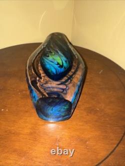 Vintage Murano Sommerso Blown Glass Vase