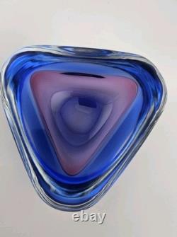Vintage Murano Sommerso Flavio Art Glass Ashtray Dish 4.5
