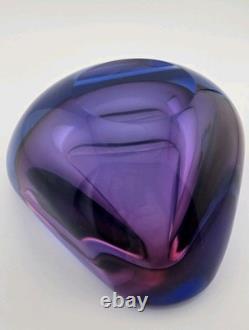 Vintage Murano Sommerso Flavio Art Glass Ashtray Dish 4.5