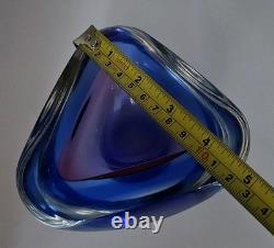 Vintage Murano Sommerso Flavio Art Glass Ashtray Dish 4.5