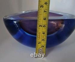 Vintage Murano Sommerso Flavio Art Glass Ashtray Dish 4.5