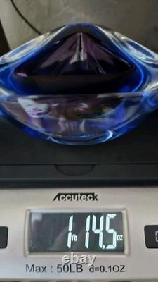 Vintage Murano Sommerso Flavio Art Glass Ashtray Dish 4.5