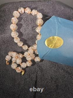 Vintage Murano Sommerso Glass Bead Necklace
