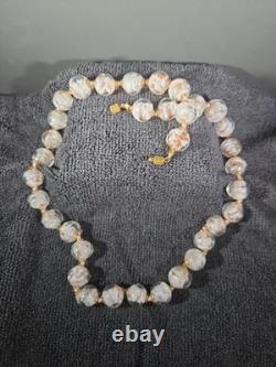 Vintage Murano Sommerso Glass Bead Necklace