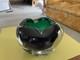 Vintage Murano Sommerso Glass Green/Blue Pinched Bowl Ashtray