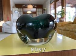 Vintage Murano Sommerso Glass Green/Blue Pinched Bowl Ashtray