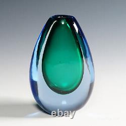 Vintage Murano Sommerso Glass Vase by Lugiano Gaspari for Salviati & Co. 1960s