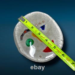 Vintage Murano Sommerso Italy Style Abstract Picasso Face Glass Art Sculpture 5