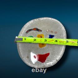 Vintage Murano Sommerso Italy Style Abstract Picasso Face Glass Art Sculpture 5