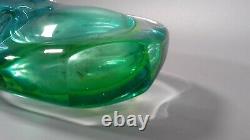 Vintage Murano Sommerso Large Glass Fish Tail Vase MID Century