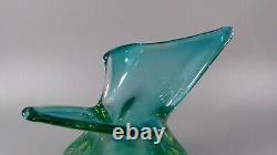 Vintage Murano Sommerso Large Glass Fish Tail Vase MID Century