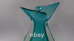 Vintage Murano Sommerso Large Glass Fish Tail Vase MID Century