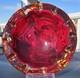 Vintage Murano Sommerso Ruby Red with Gold and Clear Casing 6.5 Excellent Cond