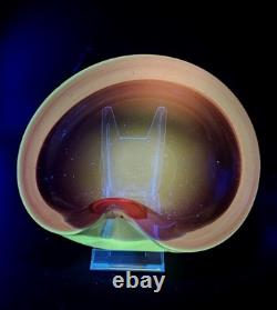 Vintage Murano Sommerso Submerged Art Glass Ashtray Dish 7 Cigar Dish Purple