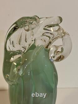 Vintage Murano Studio ART Glass Sculpture Tony Cray 1989 Signed Abstract -A
