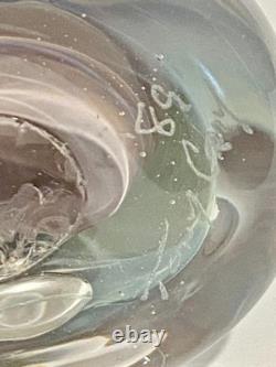 Vintage Murano Studio ART Glass Sculpture Tony Cray 1989 Signed Abstract -A