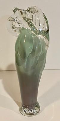 Vintage Murano Studio ART Glass Sculpture Tony Cray 1989 Signed Abstract -A