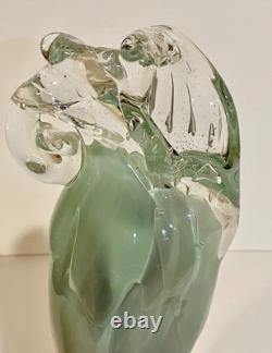 Vintage Murano Studio ART Glass Sculpture Tony Cray 1989 Signed Abstract -A