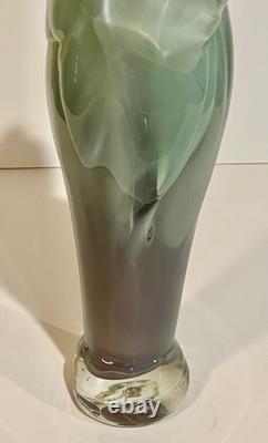 Vintage Murano Studio ART Glass Sculpture Tony Cray 1989 Signed Abstract -A