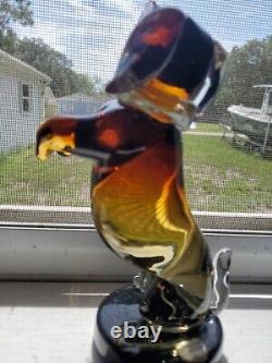 Vintage Murano Studio Art Glass Sculpture Dachshund Tribute To Alfred0 Barbini