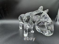 Vintage Murano Style Glass Italy Hippo Sculpture Original Signed Lucio Zanetti